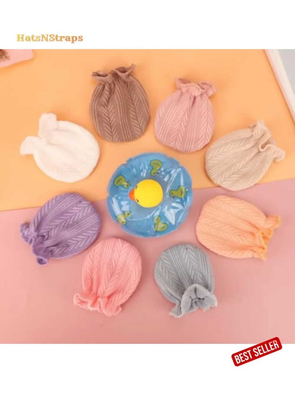 Newborn Infant Toddler Mittens No Scratch Cotton Elastic Wrist Gloves 0-6 Months